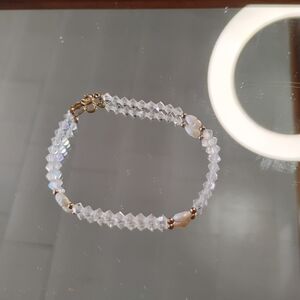 Elegant Crystal and Gold Bracelet 14k Gold filled